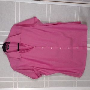 Eddie Bauer stretch wrinkle-resistant pink button-down shirt 2X